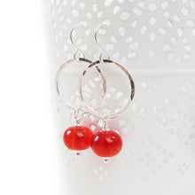 Deep Orange Lampwork Glass and Sterling Silver Drop Earrings (Copy)