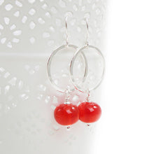 Deep Orange Lampwork Glass and Sterling Silver Drop Earrings (Copy)