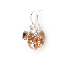 Mandarin Orange Spessartine Garnet Gemstone and Sterling Silver Dangle Earrings