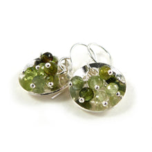  Sage Green gemstone and silver earrings