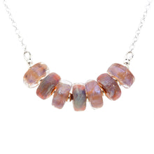 Peach Lampwork Glass Bead and sterling silver necklace